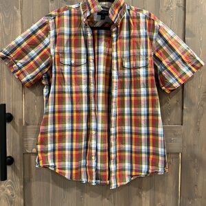 Banana Republic Men's Colorful Plaid Button Down Shirt